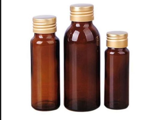 250ml mondeling Vloeibaar de Kalkglas van Flessenamber molded vial of soda