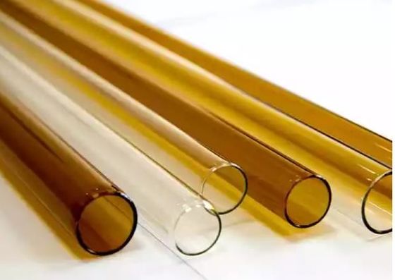 Ontruim en Amber No Hole Borosilicate Glass-Buizenstelsel om Grote Diameter