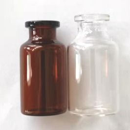 Van het Glasflesjes van de poederinzameling 25ml het Lege Glas Vial With Rubber Stopper
